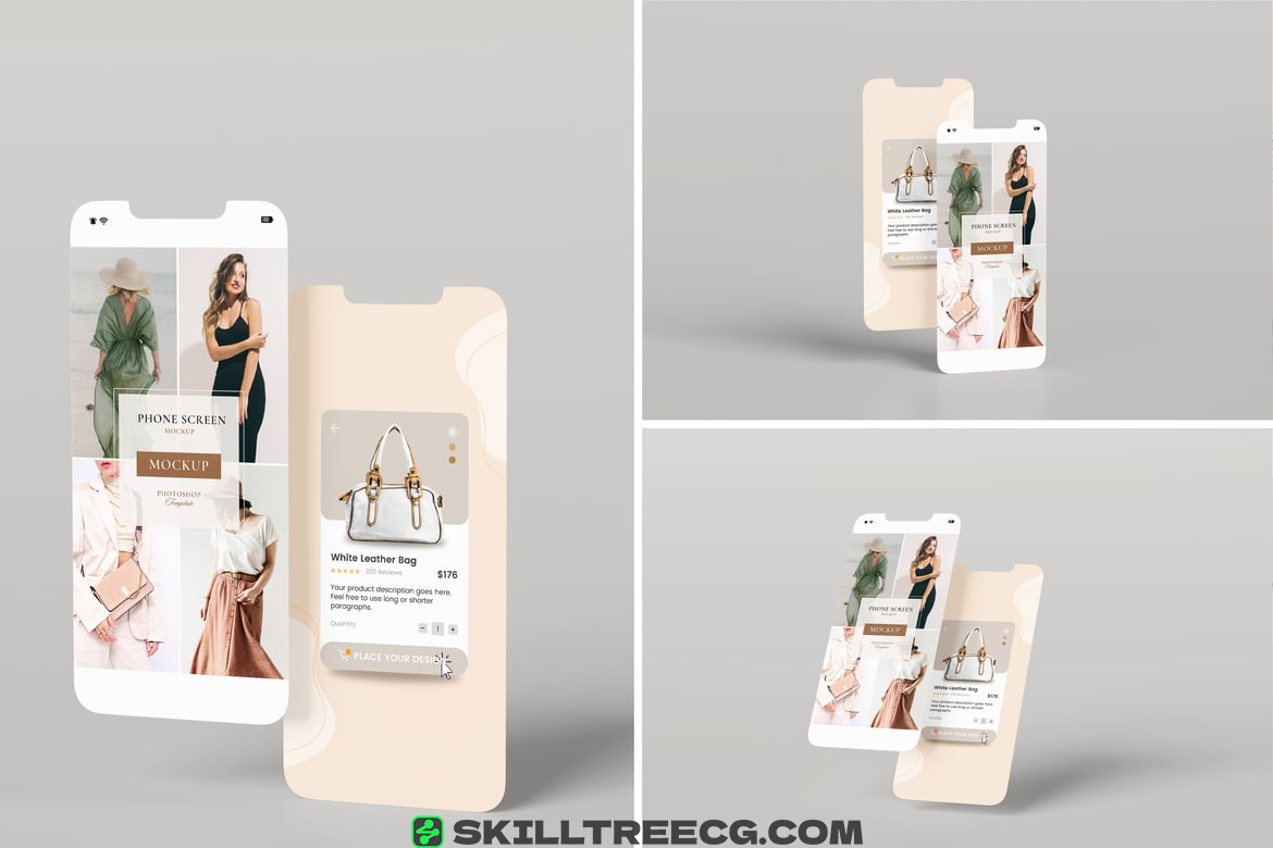 Phone Screen Mockup Set（266346）-技能树